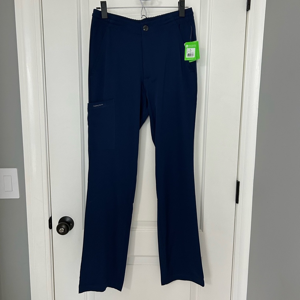NWT HH Works by Healing Hands Ryan Scrub Pants Men’s XS Navy Stretch Medical New